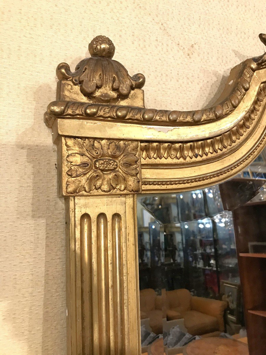 Large Louis XVI Style Mirror With Mercury Glass-photo-1