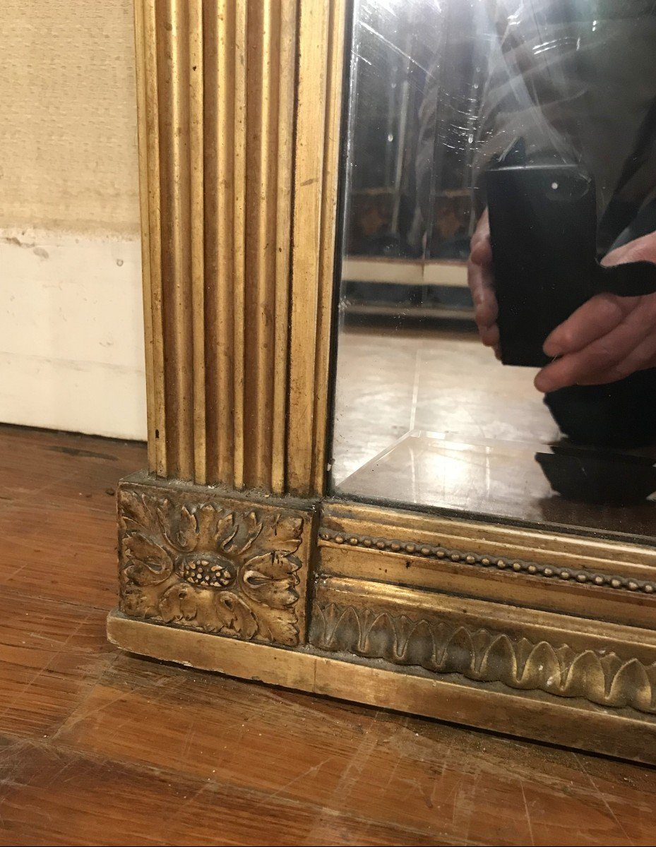 Large Louis XVI Style Mirror With Mercury Glass-photo-5