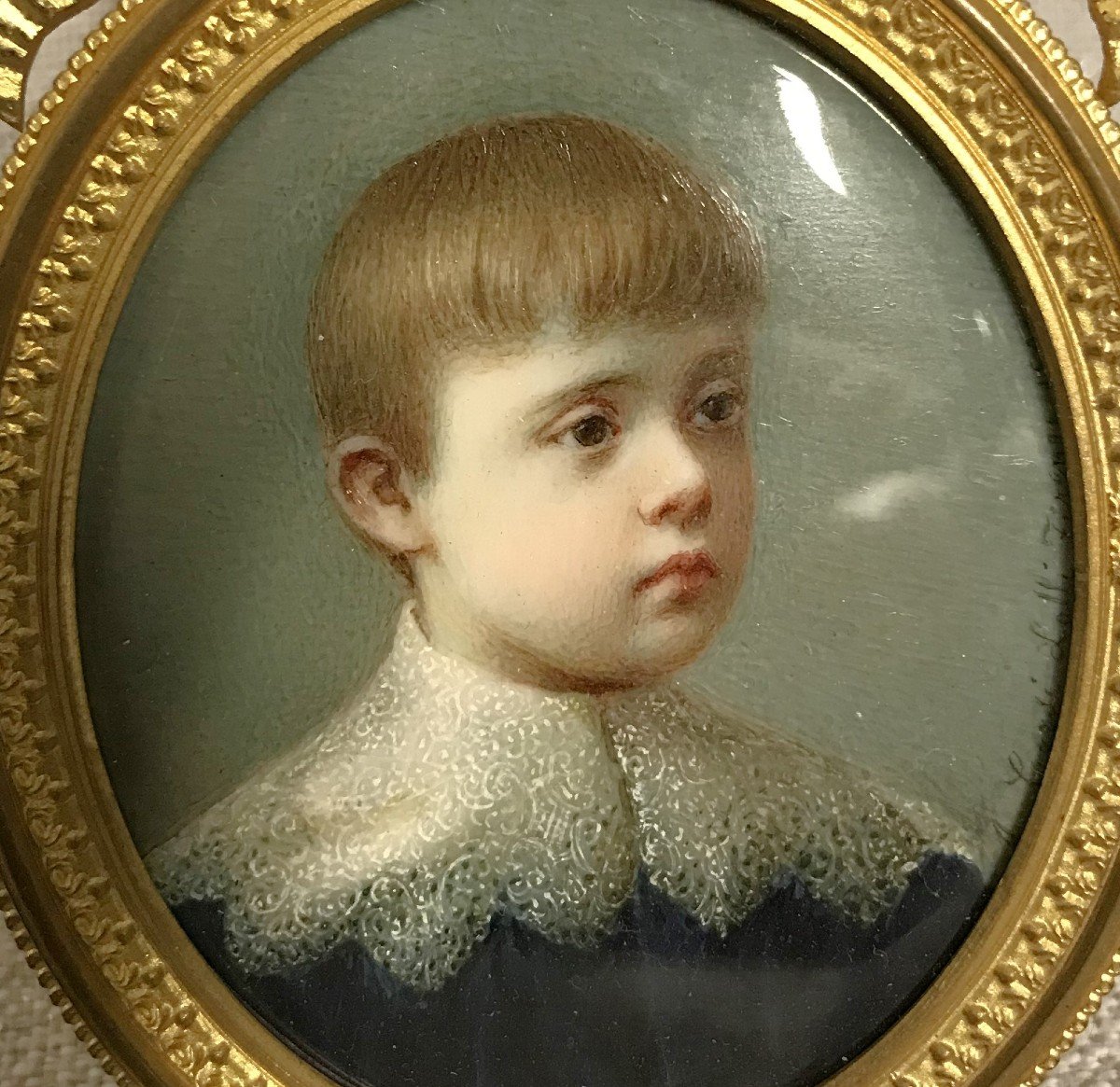 Miniature Portrait A. Corsi Lalli 19th-photo-2