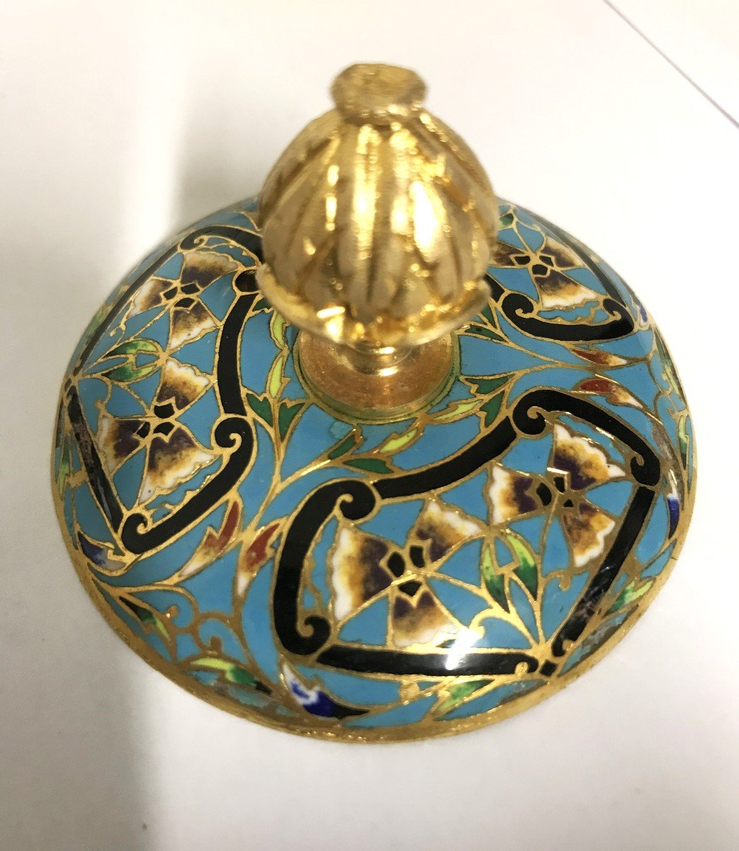 Alphonse Giroux Cloisonné Enamel Perfume Burner-photo-1