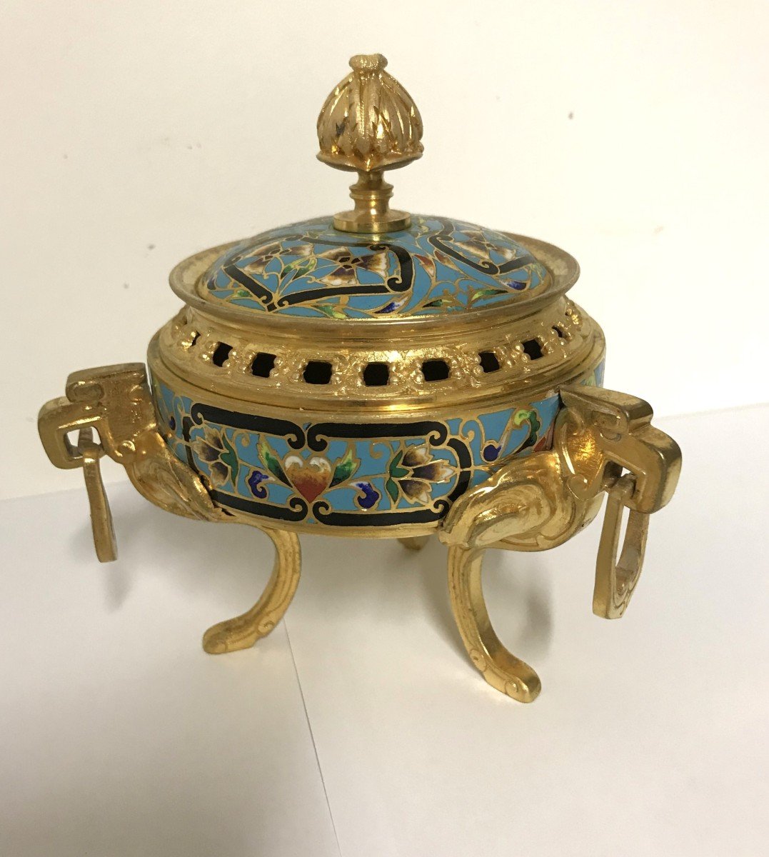 Alphonse Giroux Cloisonné Enamel Perfume Burner