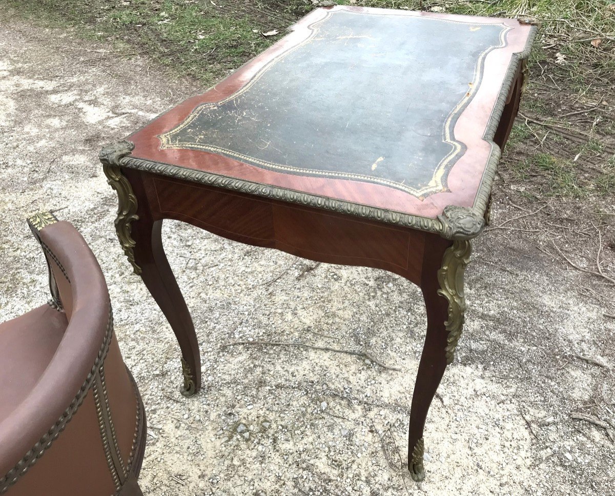 Louis XV Napoleon III Desk And Armchair-photo-1