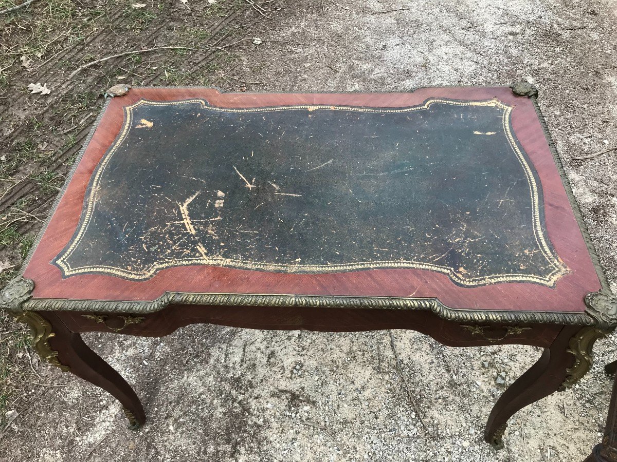 Louis XV Napoleon III Desk And Armchair-photo-4