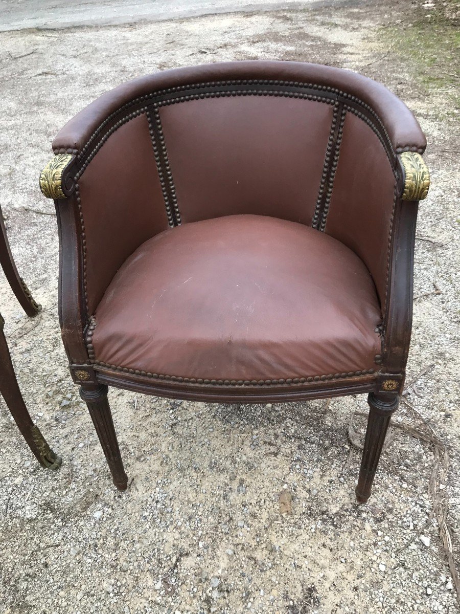 Louis XV Napoleon III Desk And Armchair-photo-5