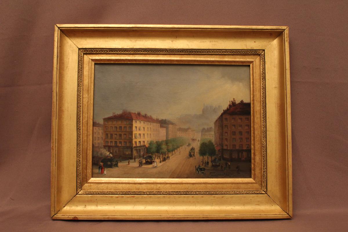Table Parisian Street Scene Time Nineteenth Century