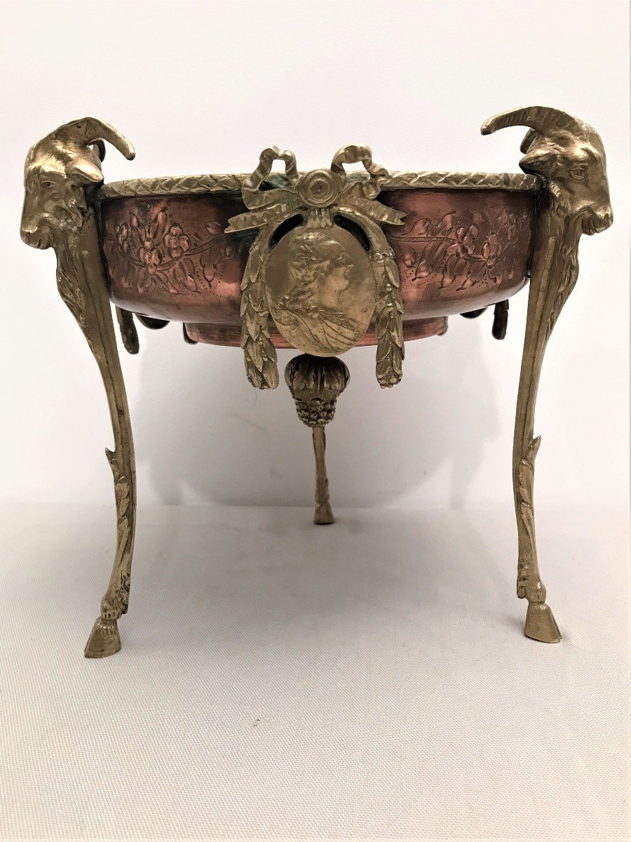 Mainly Bronze And Copper Table Louis XVI Style-photo-2