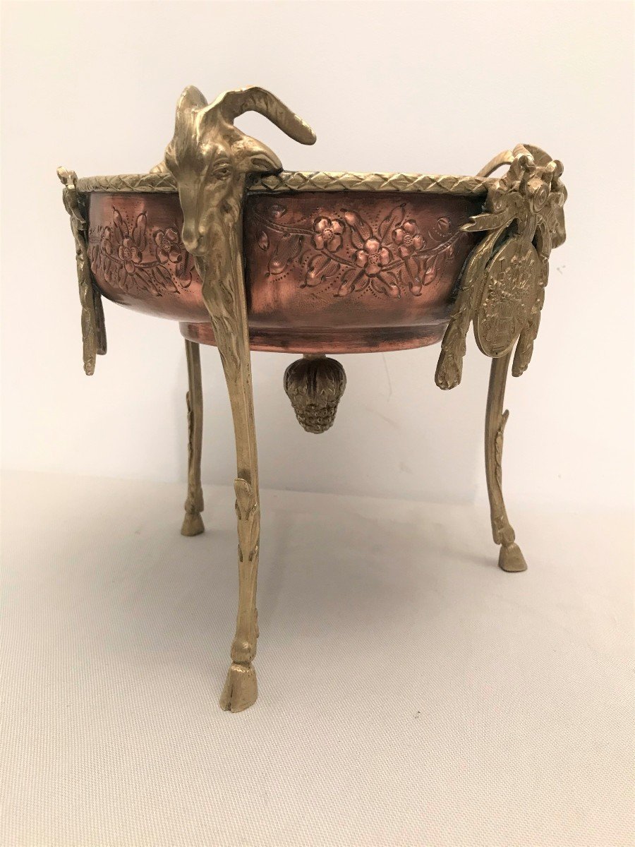 Surtout de table bronze et cuivre de style Louis XVI-photo-3