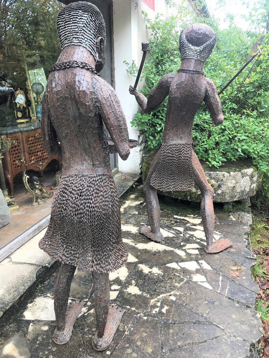 Two Very Large Iron Sculptures: Africans-photo-7