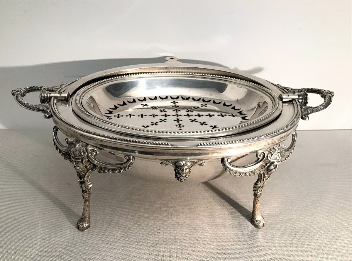 XIXth Century Silver-plated Vegetable Bain-marie-photo-2