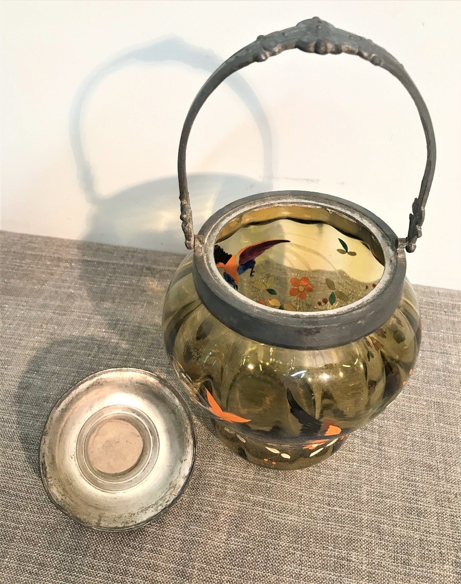 Early 20th Century Glass Cookie Bucket-photo-1