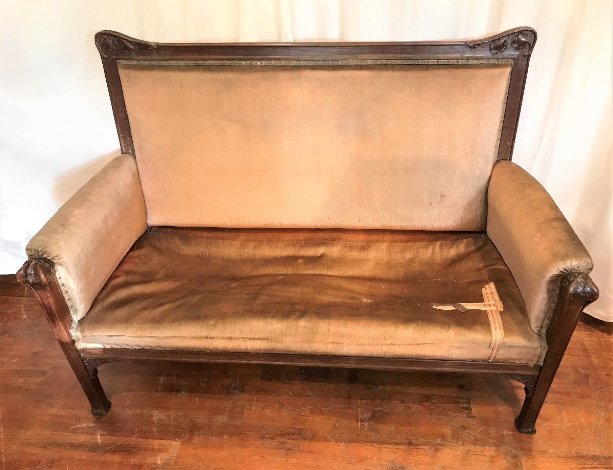 Art Nouveau Era Bench Stamped Krieger-photo-2