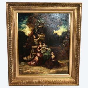 Oil Painting On Panel Adolphe Monticelli