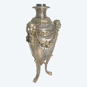 Flacon lampe Berger ? argent et cristal maison Tixier Deschamps Paris XIXème siècle