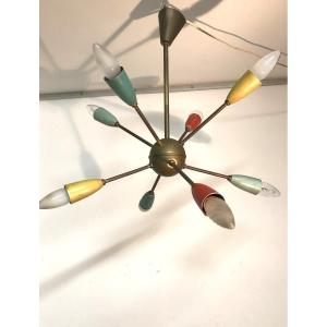 Spoutnik Chandelier From The 1950s-60s