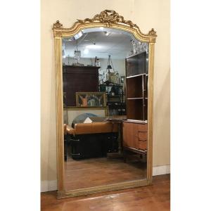 Large Louis XVI Style Mirror With Mercury Glass