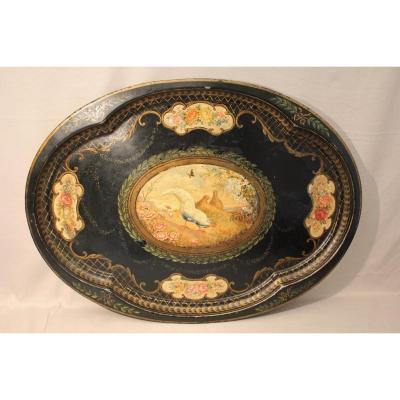 Large Plate In Painted Sheet Napoleon III