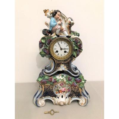 Jacob Petit Porcelain Clock XIXth Century