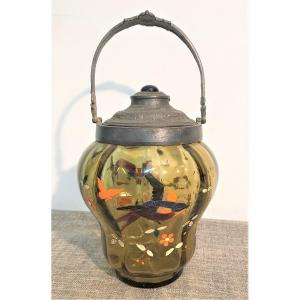 Early 20th Century Glass Cookie Bucket