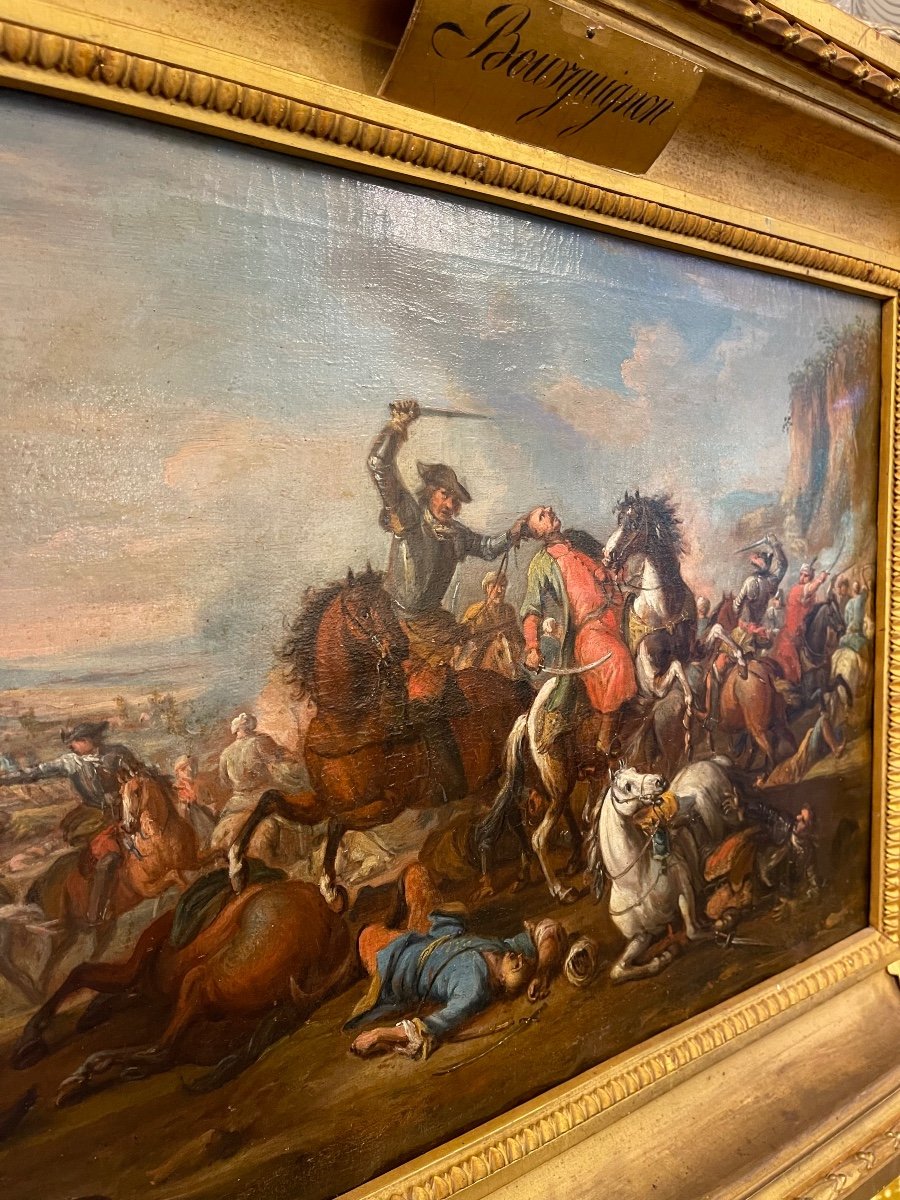 Battle Scene By Jacques Courtois Known As The Burgundian 1621-1676-photo-2