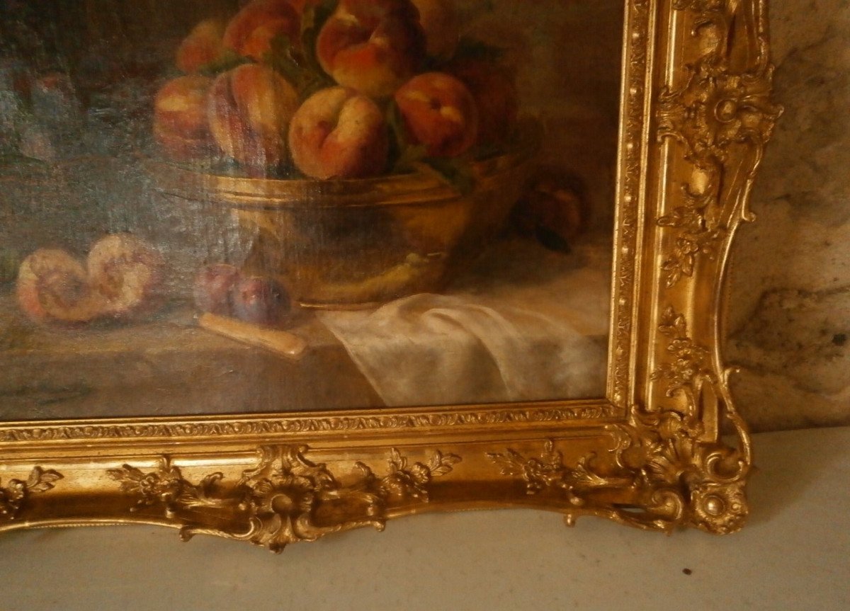 Nature Morte Par Brunel De Neuville.(72x65 cm)-photo-4