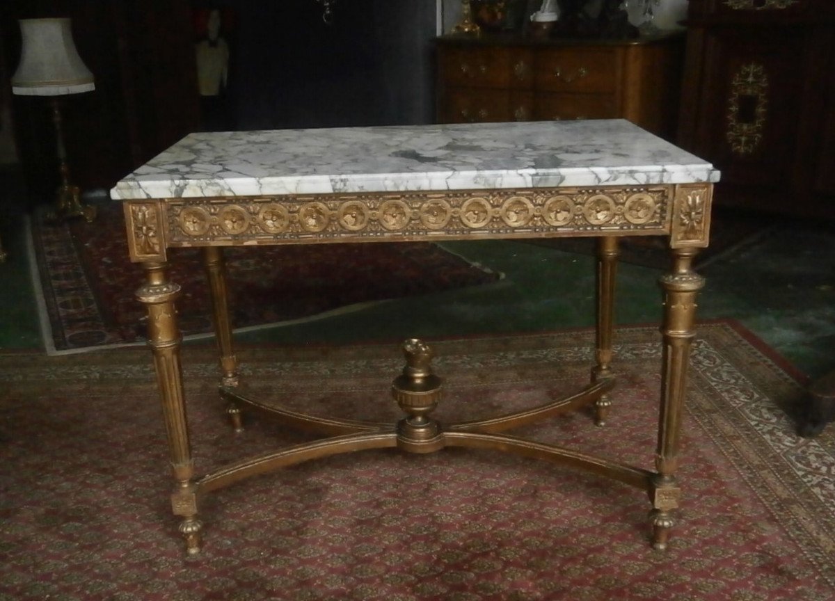 Middle Table In Golden Wood.
