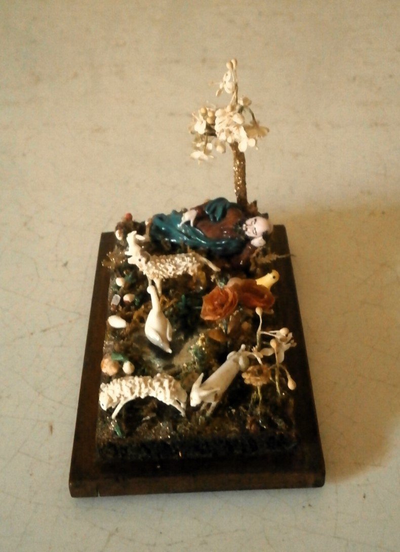 Diorama In Spun Glass From Nevers.-photo-4