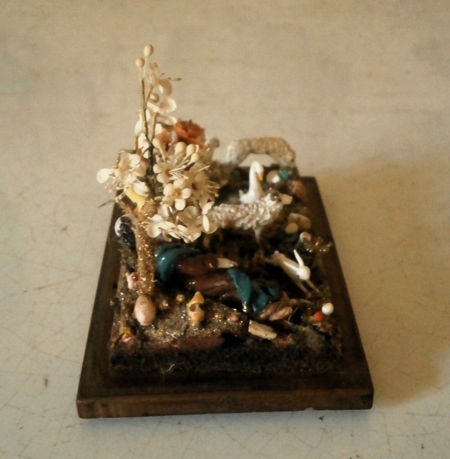 Diorama In Spun Glass From Nevers.-photo-2