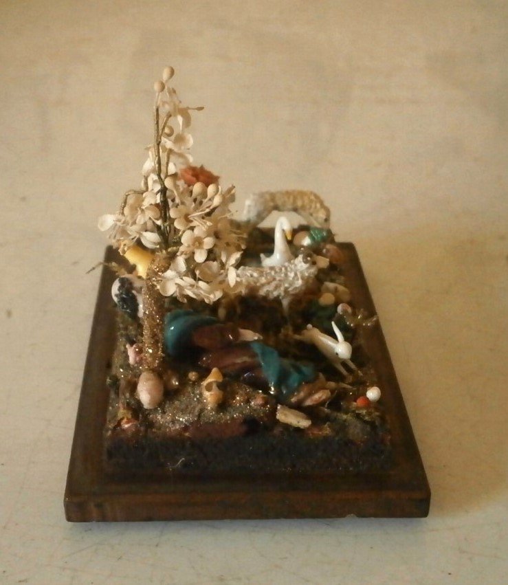 Diorama In Spun Glass From Nevers.-photo-4