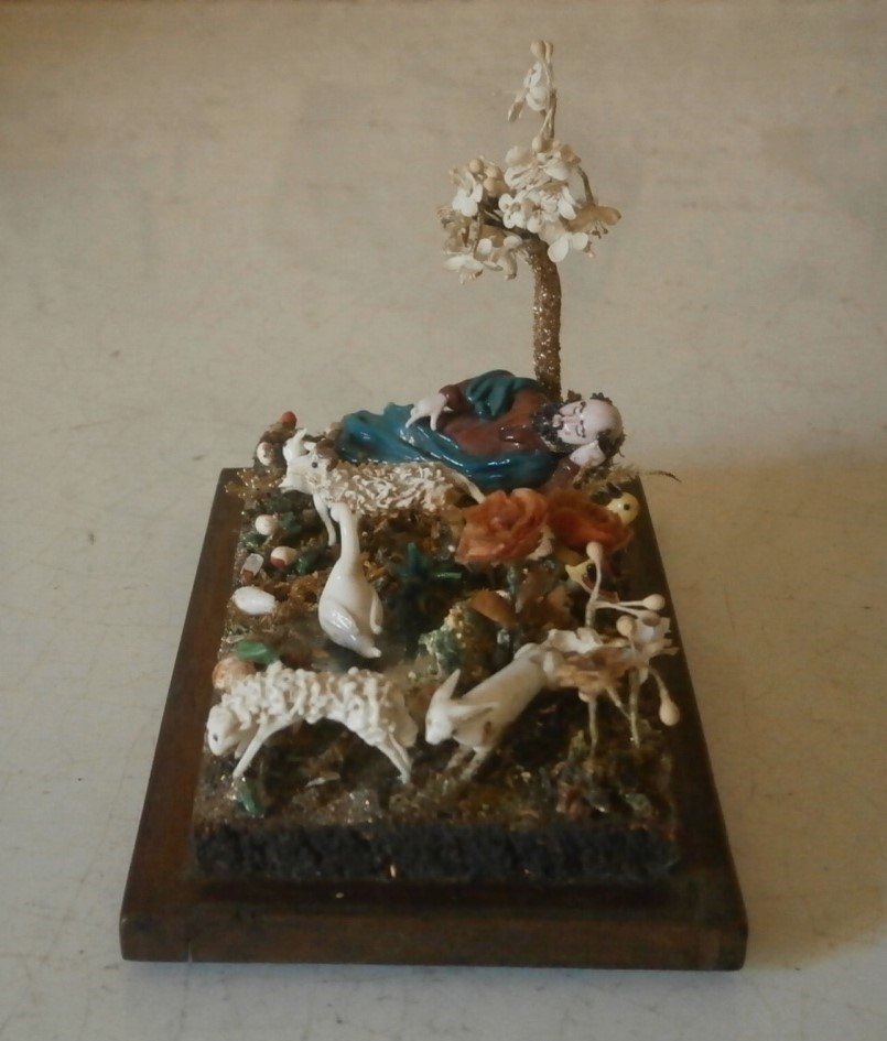 Diorama In Spun Glass From Nevers.-photo-5