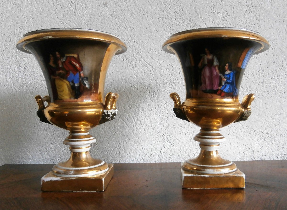 Pair Of Medici Porcelain Vases.