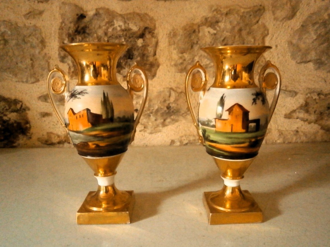 Pair Of Porcelain Vases.-photo-2