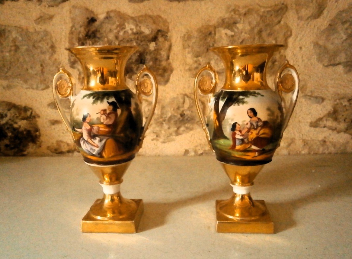 Pair Of Porcelain Vases.