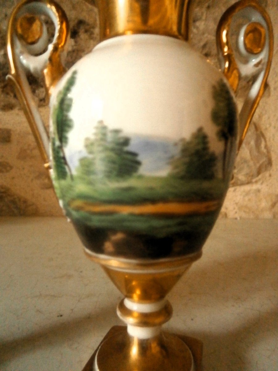 Paire De Vase En Porcelaine.-photo-2