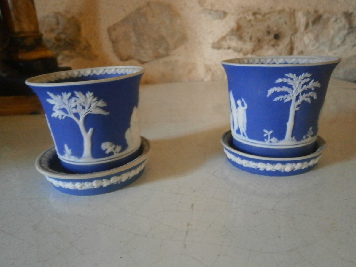 Deux Vases En Porcelaine De Wedgwood.-photo-5