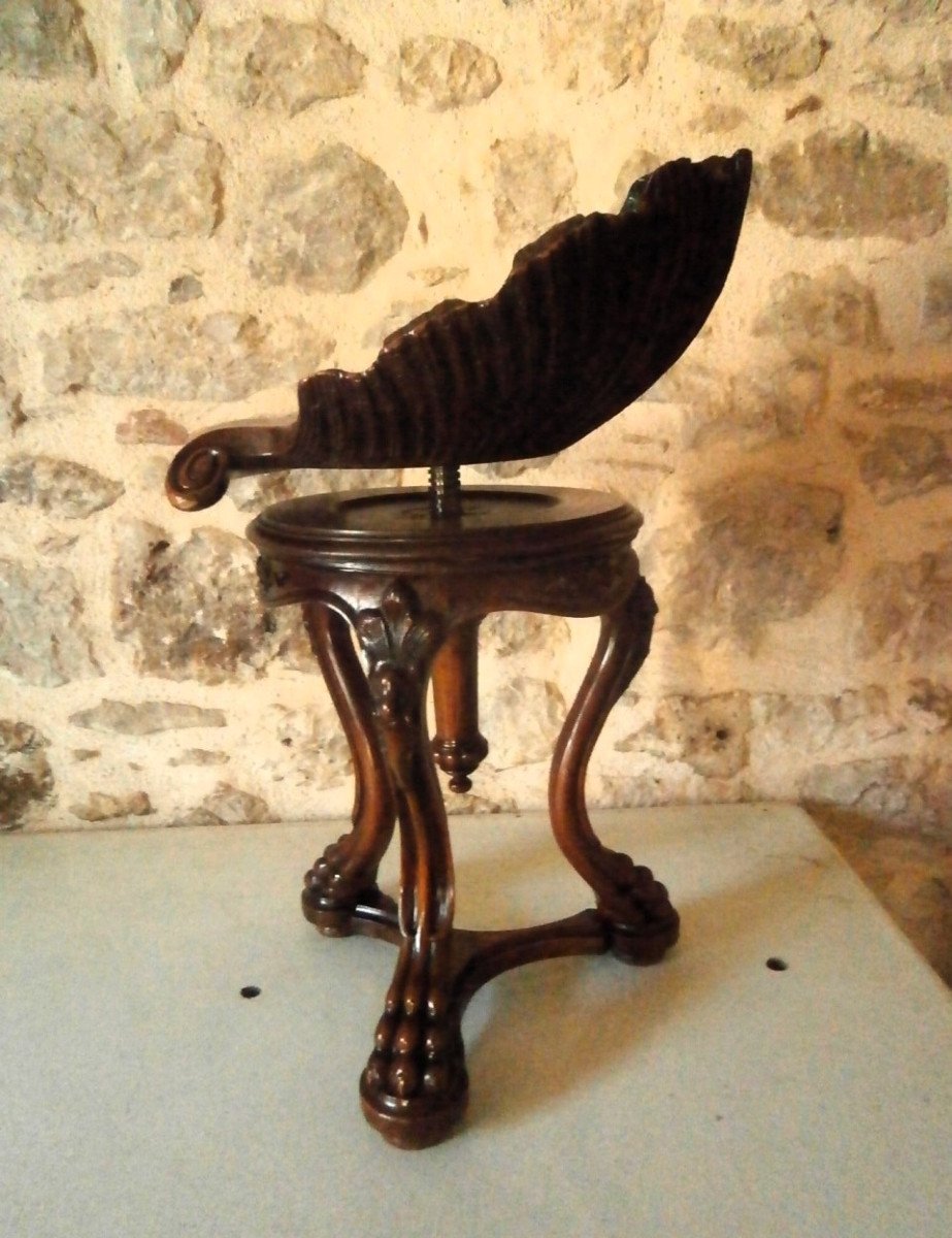 Tabouret Chaise De Harpiste.-photo-3