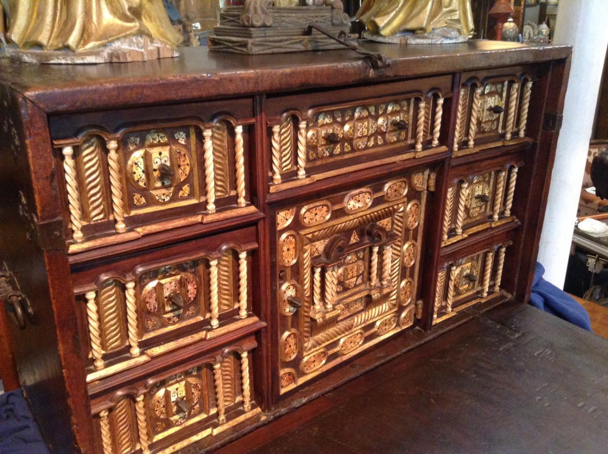 Cabinet Bargueno Walnut First Time From The Eighteenth Century-photo-3