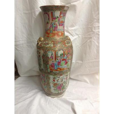 Grand China Vase, Porcelain, Canton Nineteenth