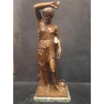 Sculpture Amazone Antique En Bronze F. Barbedienne XIXe