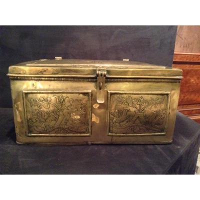 Rare Chiseled Brass Cabinet Original Holland Germany XVIII's Century