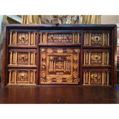 Cabinet Bargueno Walnut First Time From The Eighteenth Century