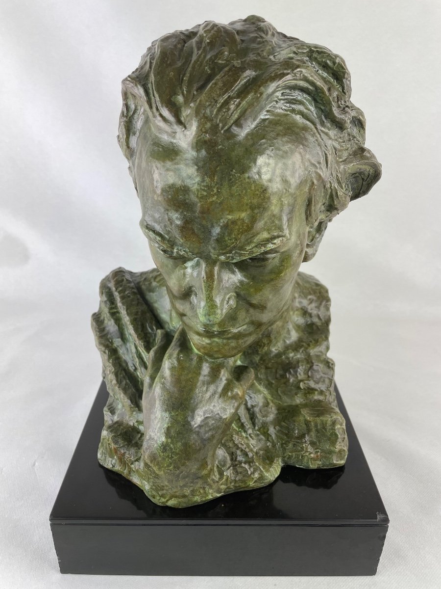 Sculpture Bronze Jean Mermoz-photo-3