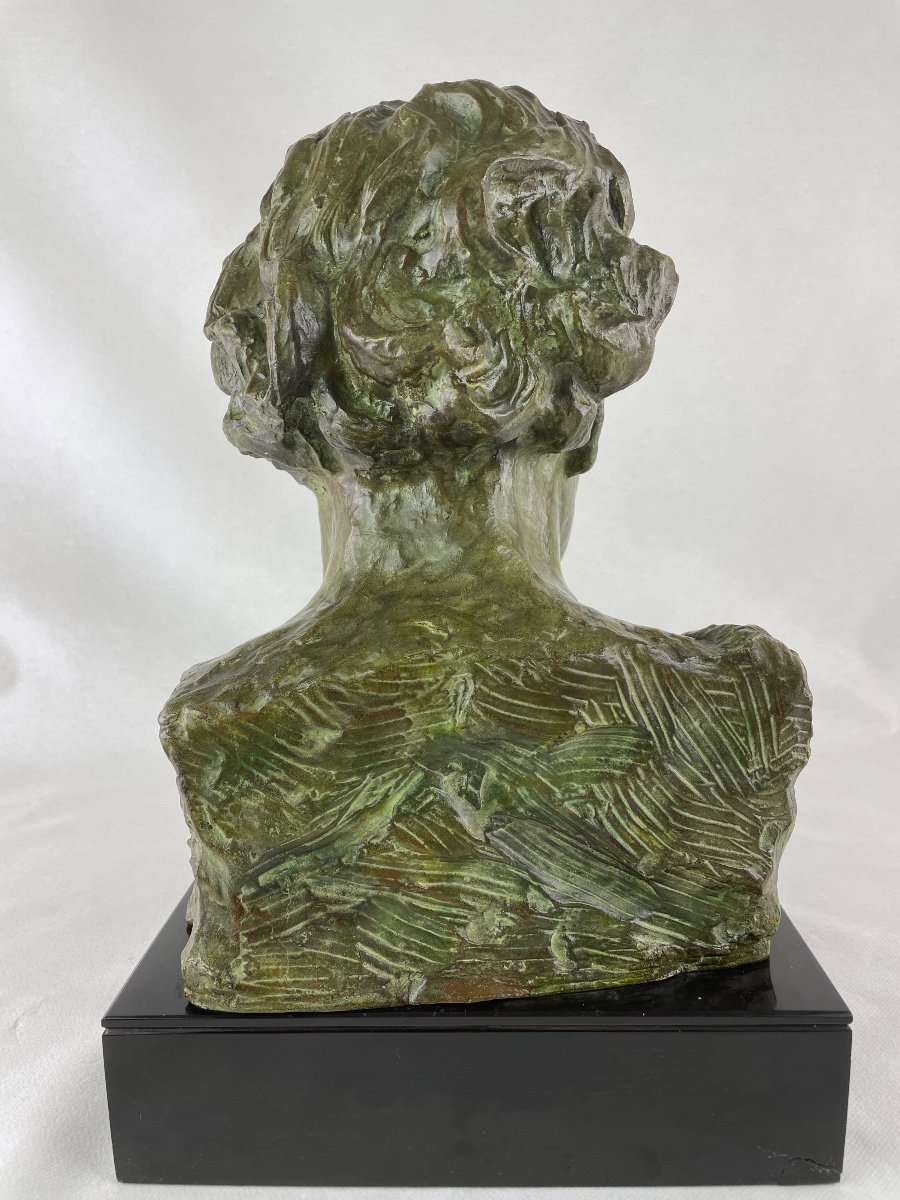 Sculpture Bronze Jean Mermoz-photo-7