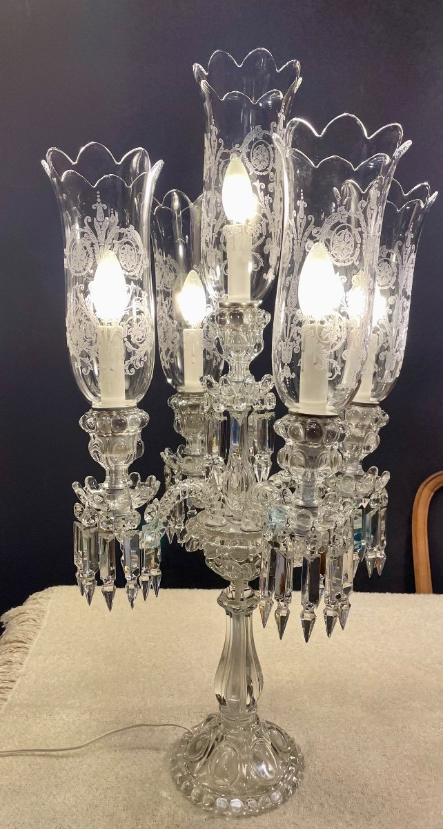 Exceptional Baccarat Girandole 82 Cm Height-photo-7