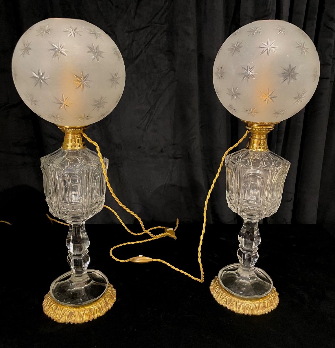 Pair Of Crystal Lamps -photo-4