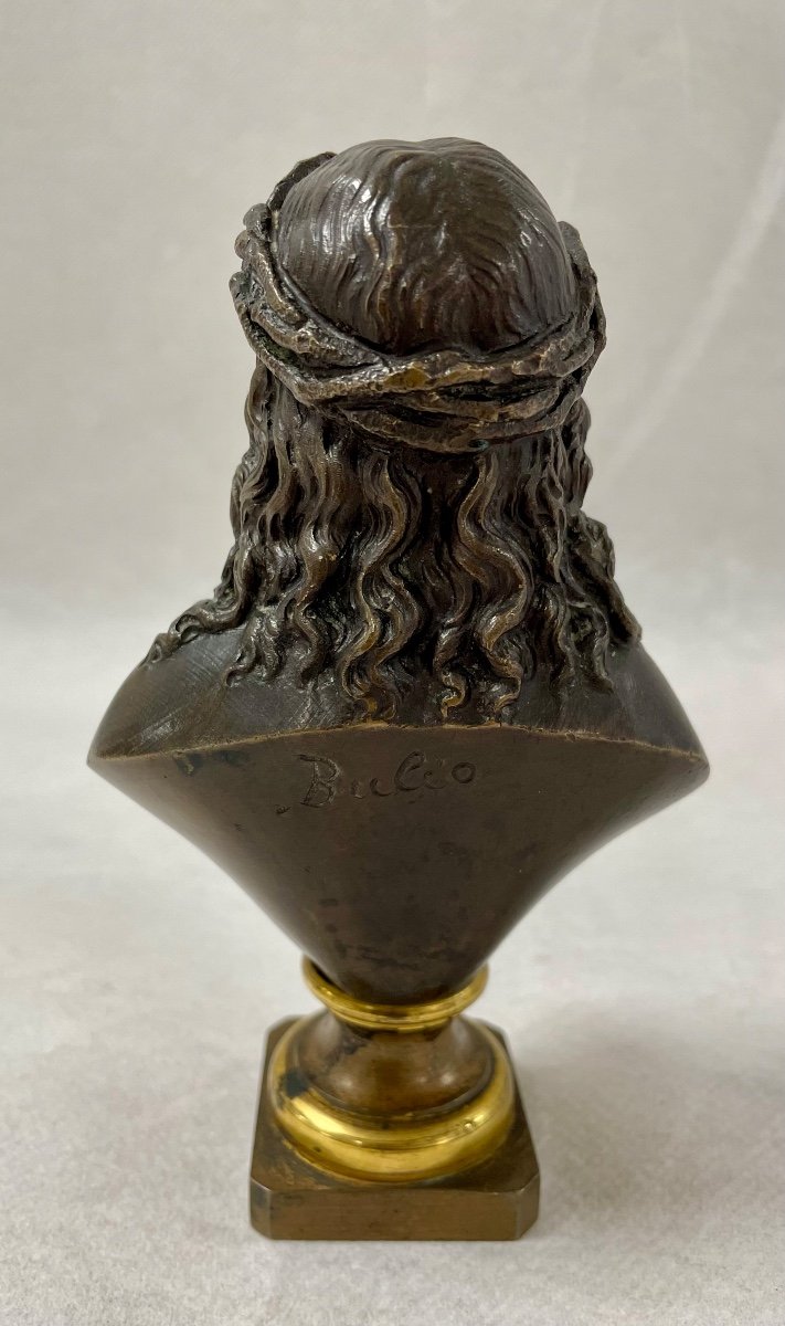 Small Bronze Christ Crown Of Thorns -photo-3