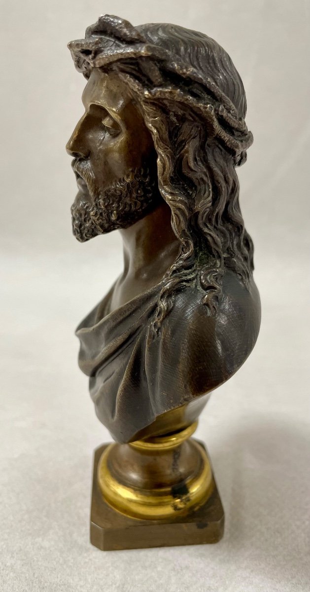 Small Bronze Christ Crown Of Thorns -photo-4