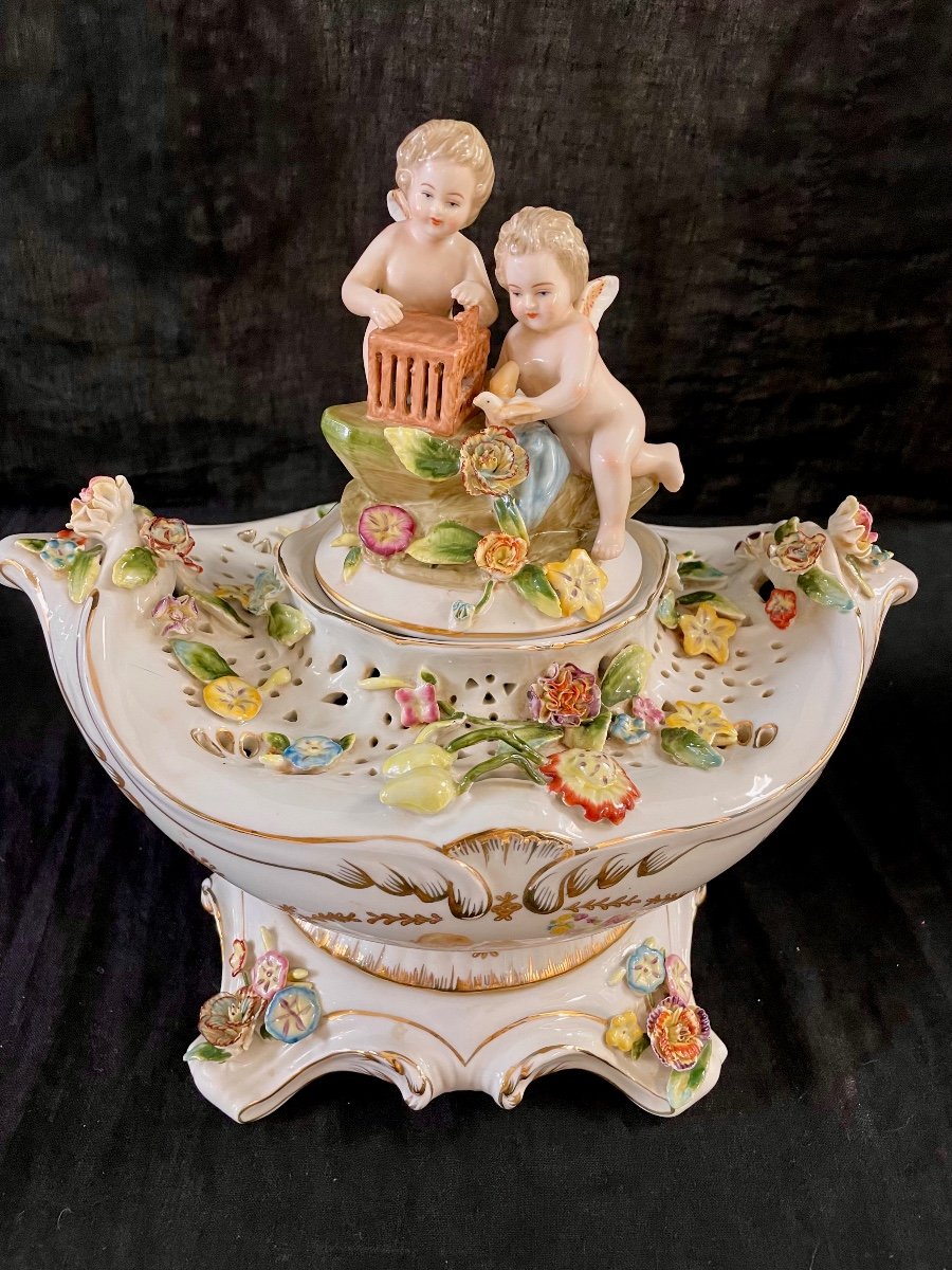 Cappodimonte Porcelain “pot Pourris” Trim-photo-4