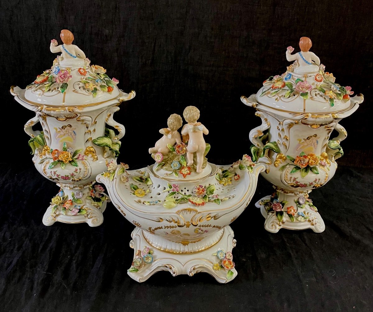 Cappodimonte Porcelain “pot Pourris” Trim-photo-7