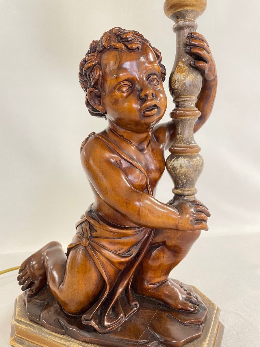 Walnut Cherub Lamp-photo-2