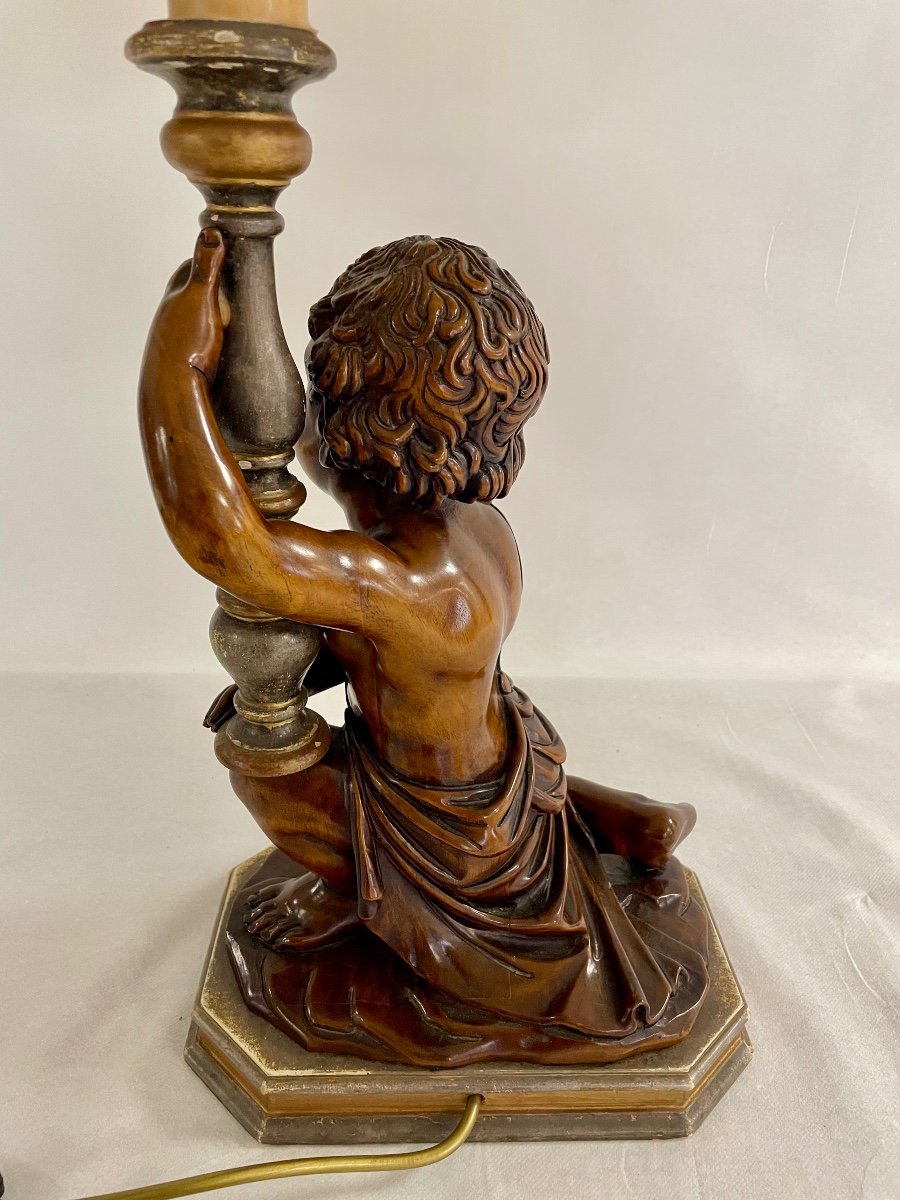 Walnut Cherub Lamp-photo-1